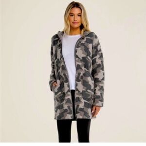 Barefoot Dreams Gray Camo Utility Jacket